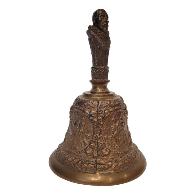 Alfonsino Bronze Bell by Miguel de Cervantes, Spain, 1930s For Sale
