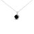 Contemporary Sterling Silver Cushion Onyx 3-Piece Jewelry Set Ring Earrings Pendant 18 Inch Cable Chain For Sale - Image 3 of 5