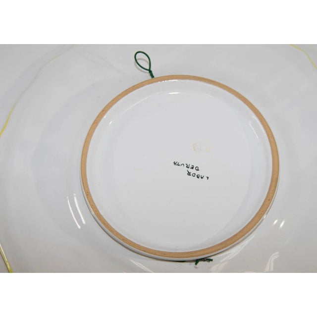 Majolica Deruta Raffaellesco Decorative Ceramic Wall Plate 14'75 Inches For Sale - Image 9 of 11