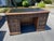 Sligh-Lowry Furniture Co. Vintage Sligh Furniture Leather Top Mid Century Modern Campaign Executive Desk For Sale - Image 4 of 12