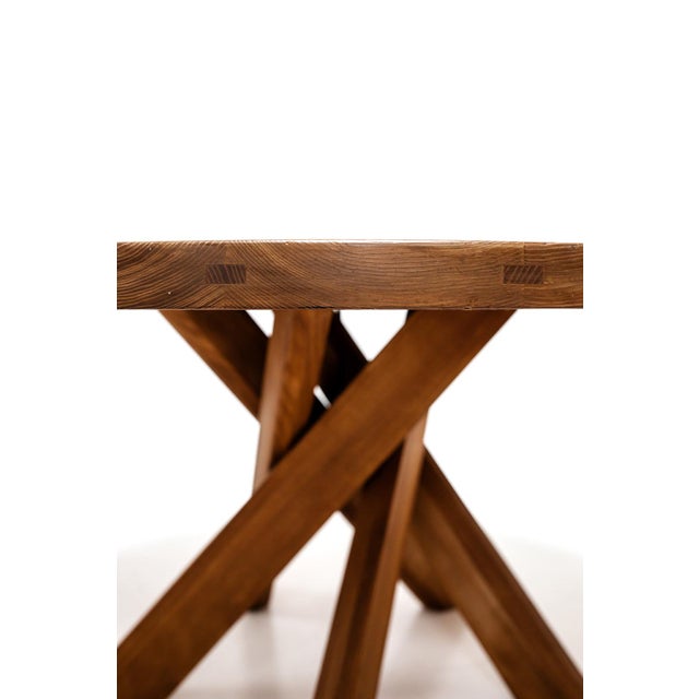 Brown T21 Dining Table attributed to Pierre Chapo, 1973 For Sale - Image 8 of 14