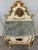 Late 19th Century Pair of White Venetian Nightstands with Marble Top and Crest Handpainted Motifs For Sale In Miami - Image 6 of 18