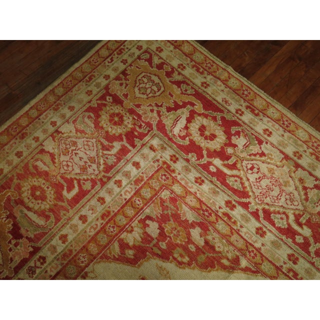 Persian Antique Ivory Sultanabad Persian Carpet For Sale - Image 3 of 18