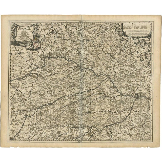 Antique Map of Bavaria by N. Visscher, 1700 For Sale