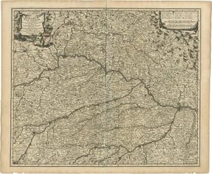 Antique Map of Bavaria by N. Visscher, 1700