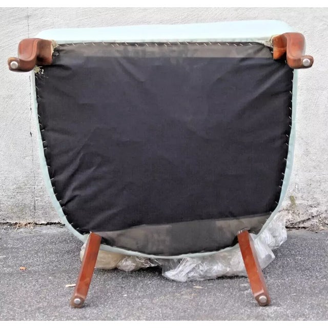 1940s Cherry Wood Regency Chairs with New Upholstery For Sale In Philadelphia - Image 6 of 12