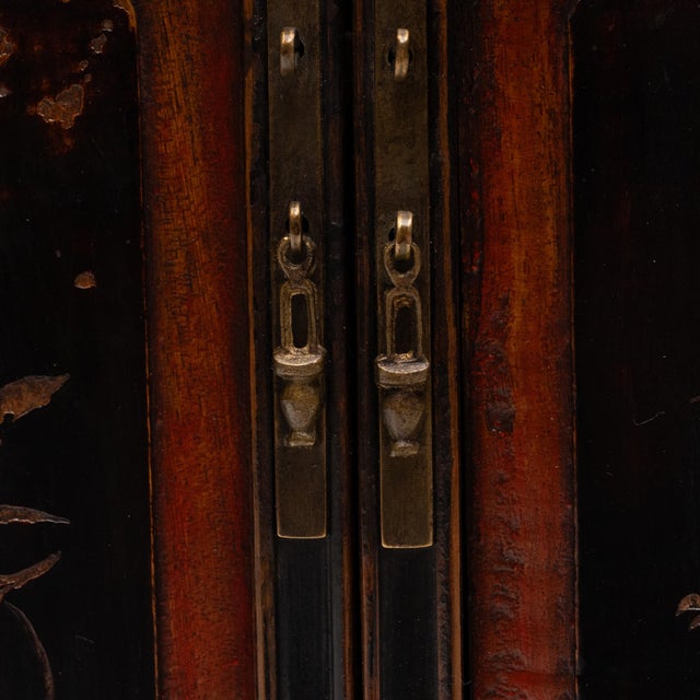 Wood Chinese Petite Fujian Lacquer Cabinet, C. 1900 For Sale - Image 7 of 8