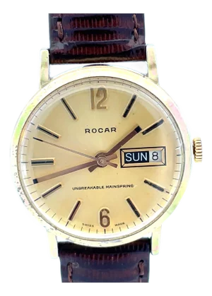 Rocar Swiss Made Stainless Steel Vintage Watch