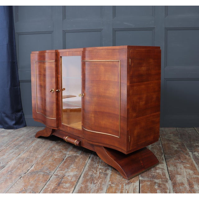 Art Deco Walnut Sideboard with Glazed Display Cabinet, 1930 For Sale - Image 17 of 18