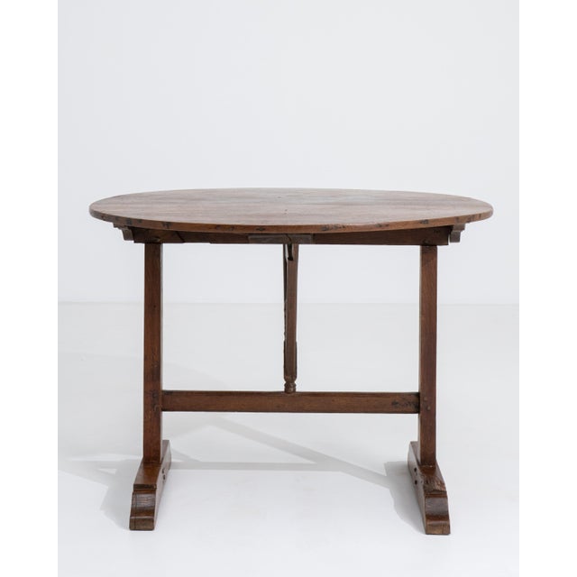 19th Century French Oak Wine Tasting Folding Table For Sale - Image 12 of 15