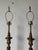 Brass Vintage Neoclassical Style Brass & Leather Column Floor Lamps — A Pair For Sale - Image 8 of 12