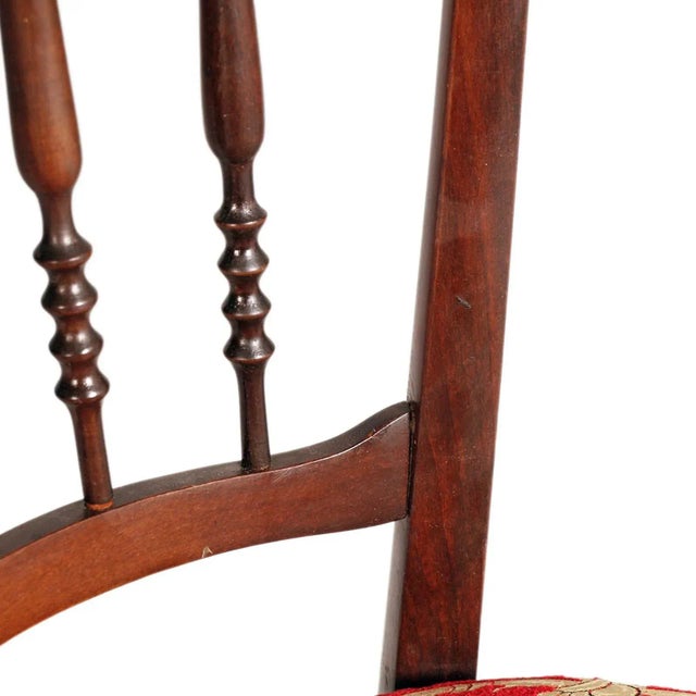 Antique Chiavarina Chair in Lacquered Walnut, 1890s For Sale - Image 6 of 9
