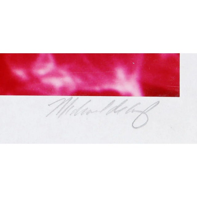 A bold and beautiful photograph by the American artist, Michael DeCamp (1928 - 2013), that is titled "Red Wave" from 1975....