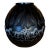 Exquisite Lalique France Black Crystal "Tanzania" Hand-Painted Zebra Vase For Sale