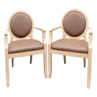 Modern Art Deco William Switzer Joseph Hoffman Armchair Chairs - A Pair For Sale