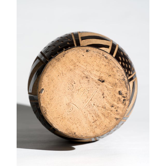 Ceramic Sgraffito Relief Ceramic Floor Vase by Anton Piesche & Reif, 1960s For Sale - Image 7 of 8