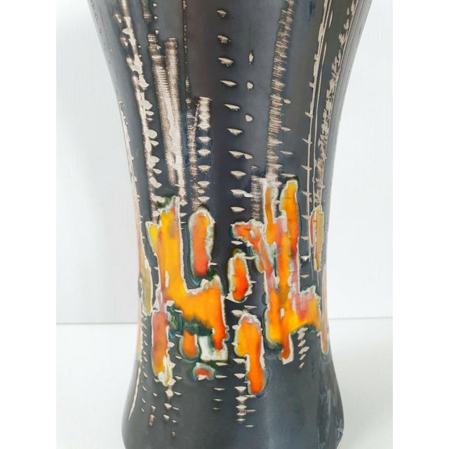 Vintage Ceramic Diabolo Vase by Jean Varoqueaux, 1960s For Sale - Image 4 of 7