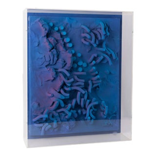 Wall Sculpture with Optical Art in Acrylic Glass by César Bailleux, 1980s For Sale