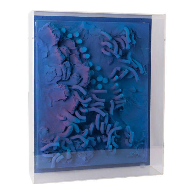 Wall Sculpture with Optical Art in Acrylic Glass by César Bailleux, 1980s For Sale