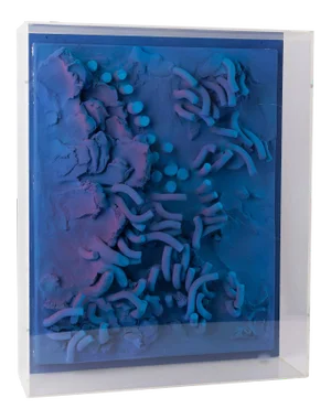 Wall Sculpture with Optical Art in Acrylic Glass by César Bailleux, 1980s