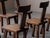 Vintage Brutalist Handcrafted Chestnut Chairs, France, 1970, Set of 6 For Sale - Image 14 of 18