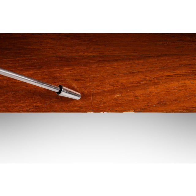 Mid-Century Danish Modern Expansion Dining Table in Teak W/ Stow in Table Leaves Attributed to Henning Kjaernulf for Vejle Stole , Denmark, C. 1960s For Sale - Image 9 of 15