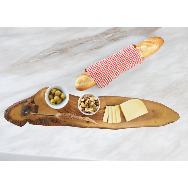 Live Edge Cheese Board w/Mouse & Knife For Sale - Image 4 of 4