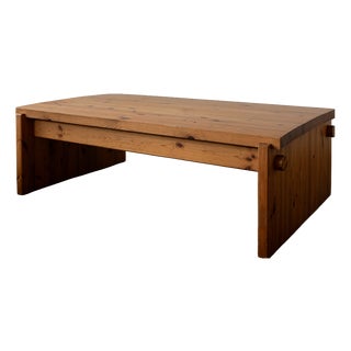 Vintage Swedish Brutalist Dymling Coffee Table in Pine by Yngve Ekström for Swedese, 1970s For Sale