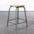Silver French Stools Aqua with Square Seat from Mullca, 1950s For Sale - Image 8 of 8