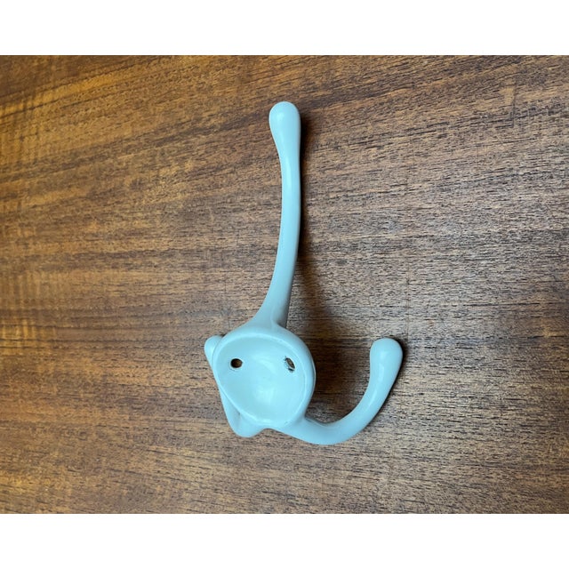 White Mid-Century Metal Coat Hook, 1950s For Sale - Image 8 of 14