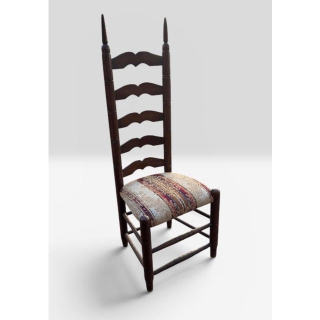 Vintage French Country Ladderback Chair For Sale - Image 4 of 4