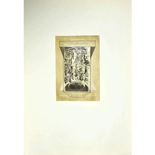 Danilo Bergamo, Composition, Etching on Cardboard, 1970s For Sale