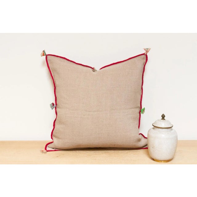 Glass Cheaya Rajasthani Embroidered Decorative Pillow For Sale - Image 7 of 8