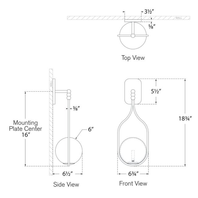 Jodo 19" Single Sconce in Hand-Rubbed Antique Brass with White Glass Designer: Windsor Smith Finish: Hand-Rubbed Antique...