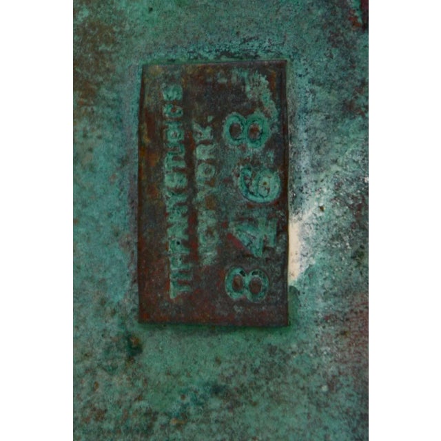Metal 20th Century Louis Tiffany Bronze Candlestick For Sale - Image 7 of 8