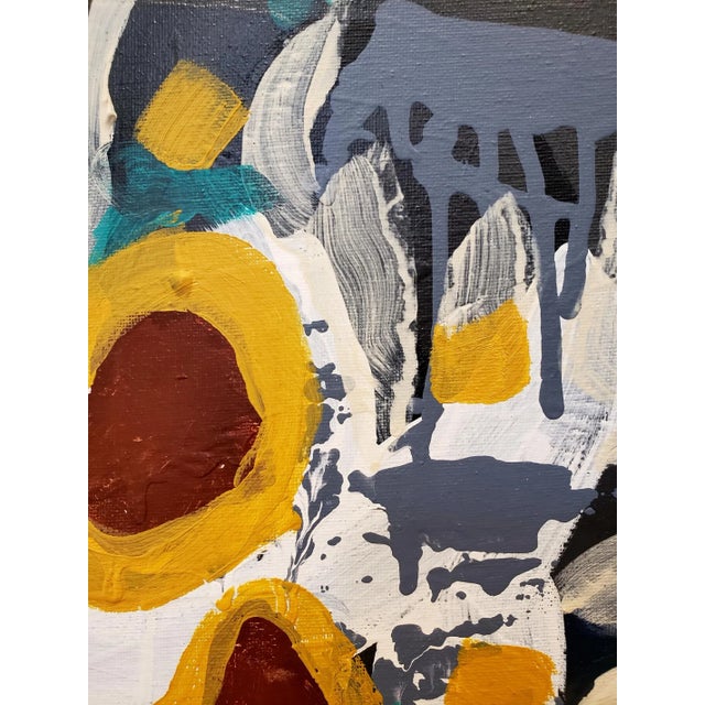 Contemporary Contemporary Abstract Painting by Lionel Lamy "Gen Mod Sunflowers Destroy Warehouse" For Sale - Image 3 of 4