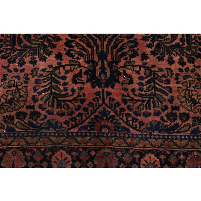 Antique Persian Sarouk Rug- 04'02 X 06'06 For Sale - Image 11 of 13