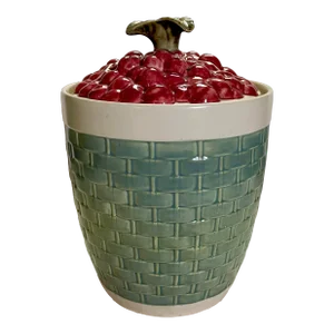 Berry Wickerwork Pfaltzgraff Ceramic Canister