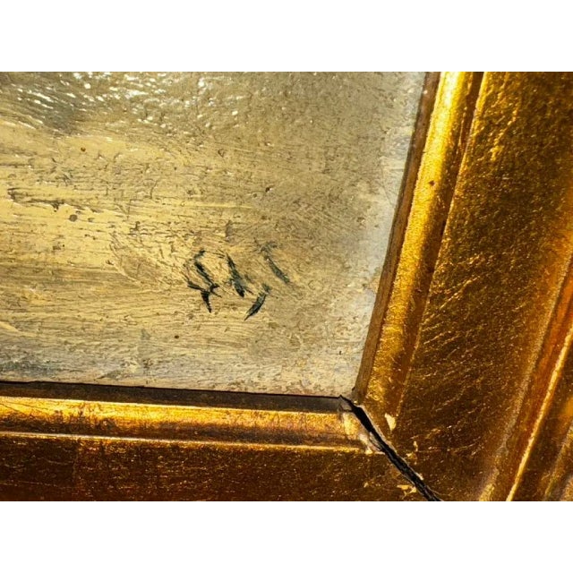 19th Century 19th Century Soldiers in a Winter Scene, Signed Oil on Wood, For Sale - Image 5 of 8