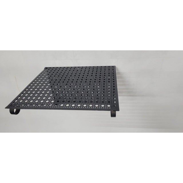 1950s Mid Century Atomic Metal Mesh Book Shelf Display Stand Circa 1950-1960s For Sale - Image 5 of 6