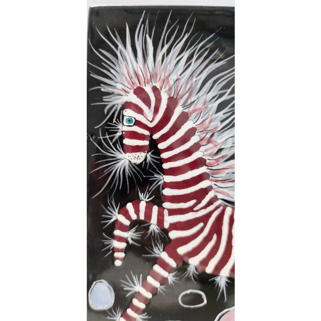 Black Pyriform Glazed Ceramic Plate by Otello Rosa for San Polo, Italy, 1950s For Sale - Image 8 of 12