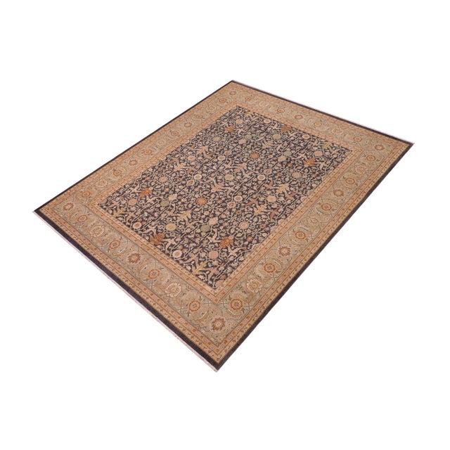Art Nouveau Boho Chic Charcoal/Gray Wool Rug - 8'2'' X 10'1'' For Sale - Image 3 of 10