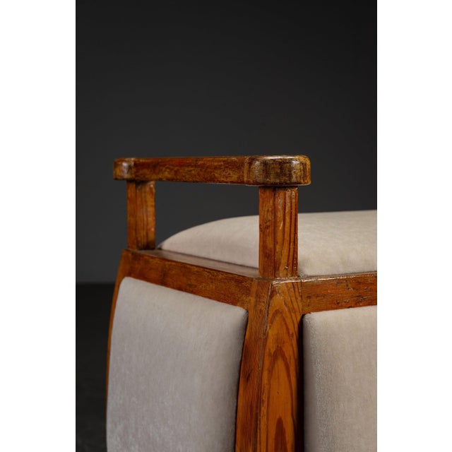 Vintage Art Deco Stool, 1930s For Sale - Image 3 of 16