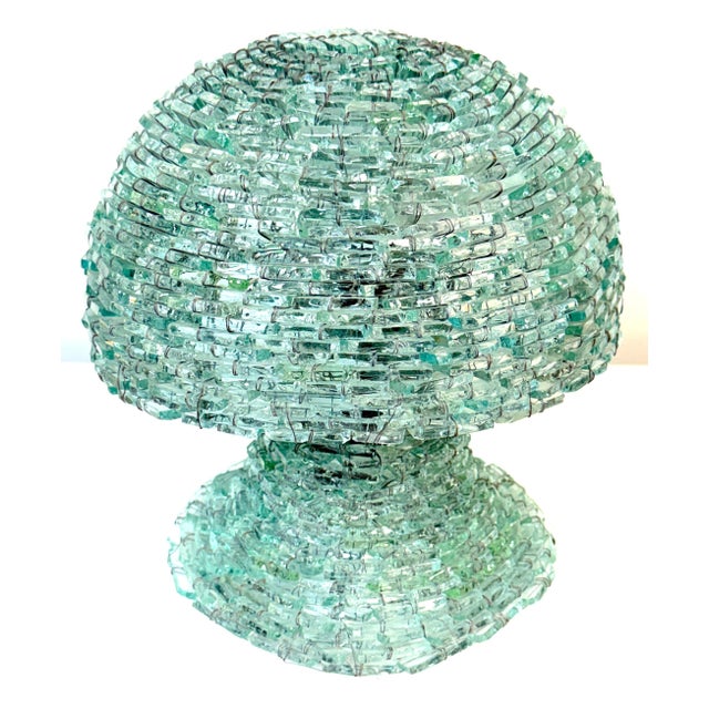 Metal Mid 20th Century Modern Murano Tesserine Glass Mosaic Mushroom Table Lamp Attributed to TAO, Italy For Sale - Image 7 of 14
