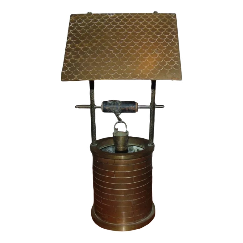 Vintage Brass Miniature Well, 1960s | Chairish