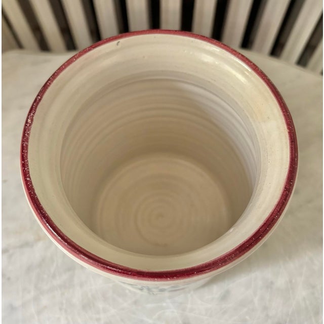 1990s 1990s Studio Pottery Utensil Holder, Signed For Sale - Image 5 of 8