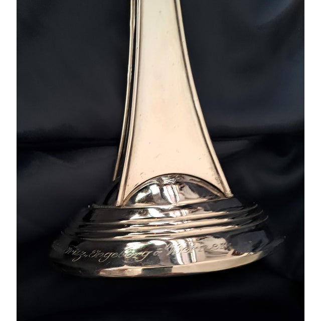 Metal Antique Art Nouveau Candleholders, 1890s, Set of 2 For Sale - Image 7 of 18