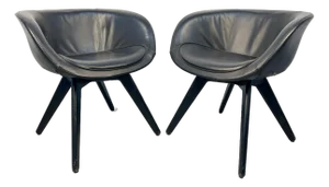 Mid 20th Century Leather Tub Chairs by Tom Dixon