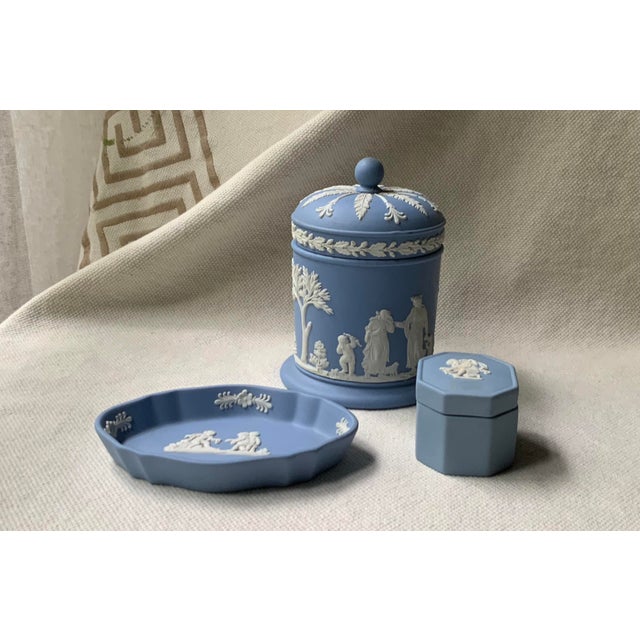 Gemstone 1950s Wedgwood Jasperware Ladies Desk Set- 3 Pieces For Sale - Image 7 of 12