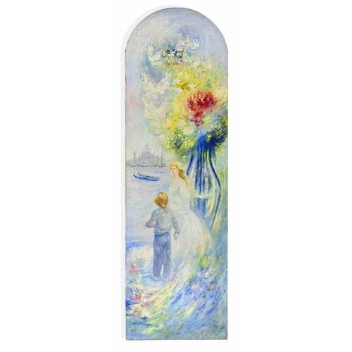 1980s Vito Alghisi, Dreaming in Venice, Oil Painting, 1989 For Sale - Image 5 of 5